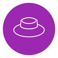 Image showing Summer hat line icon.