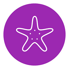 Image showing Starfish line icon.