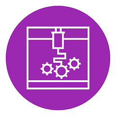 Image showing Tree D printing line icon.