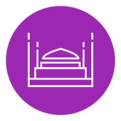 Image showing Taj Mahal line icon.