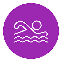 Image showing Swimmer line icon.