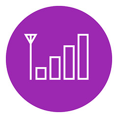 Image showing Mobile phone signal sign line icon.