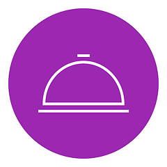 Image showing Restaurant cloche line icon.