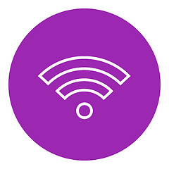 Image showing Wifi sign line icon.