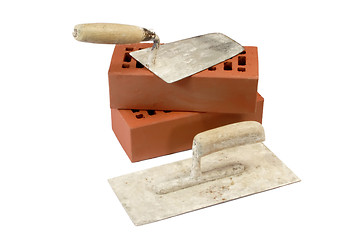 Image showing Old Brick Trowels