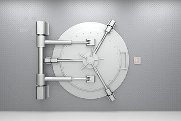 Image showing Bank vault door.