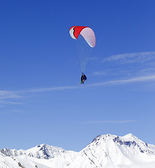 Image showing Speed Flying in Mountains