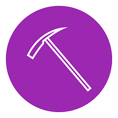 Image showing Ice pickaxe line icon.