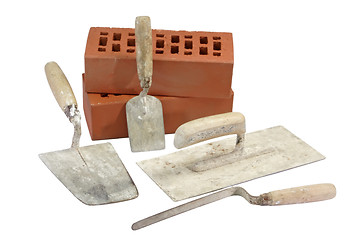 Image showing Used Brick Trowels