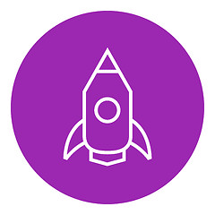 Image showing Rocket line icon.