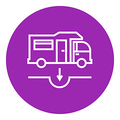 Image showing Motorhome and sump line icon.