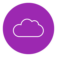 Image showing Cloud computing line icon.