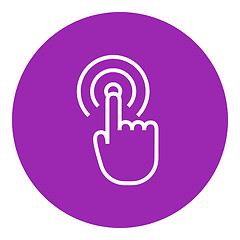 Image showing Touch screen gesture line icon.