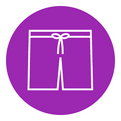 Image showing Swimming trunks line icon.