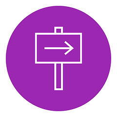 Image showing Travel traffic sign line icon.