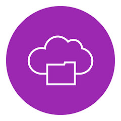 Image showing Cloud computing line icon.