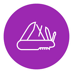 Image showing Multipurpose knife line icon.