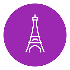 Image showing Eiffel Tower line icon.