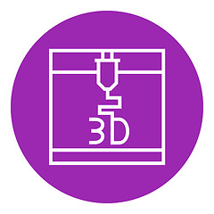 Image showing Tree D printing line icon.