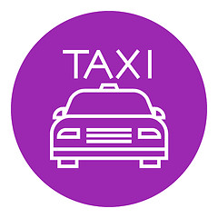 Image showing Taxi line icon.