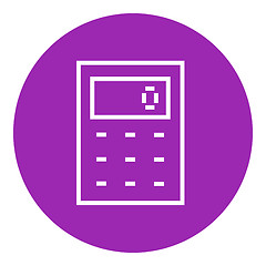 Image showing Calculator line icon.