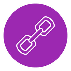 Image showing Chain links line icon.