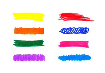 Image showing Abstract colorful hand draw elements