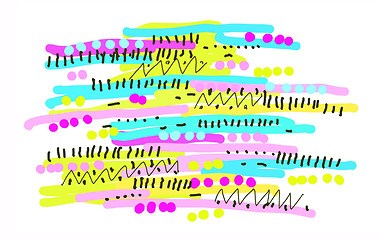 Image showing Color abstract freehand pattern 