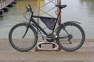 Image showing Locked Bicycle