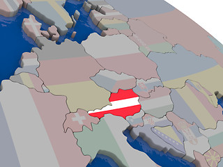 Image showing Austria with flag