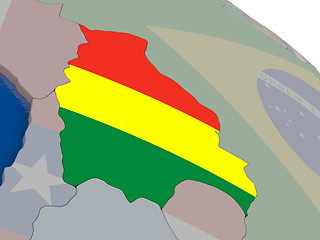 Image showing Bolivia with flag