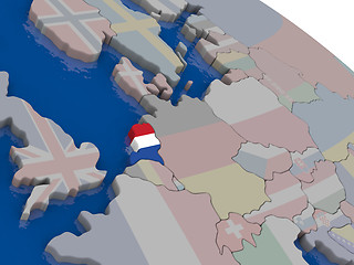 Image showing Netherlands with flag