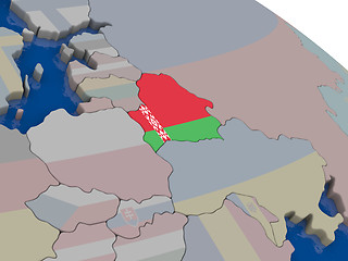 Image showing Belarus with flag