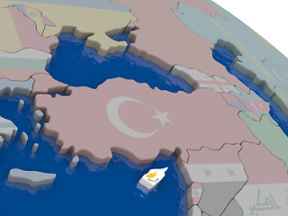 Image showing Cyprus with flag