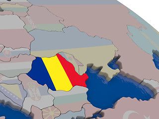 Image showing Romania with flag