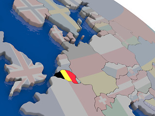 Image showing Belgium with flag