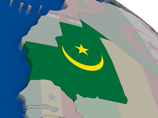 Image showing Mauritania with flag