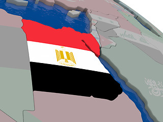 Image showing Egypt with flag