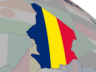 Image showing Chad with flag