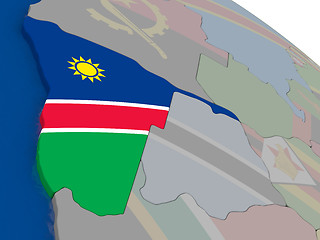 Image showing Namibia with flag