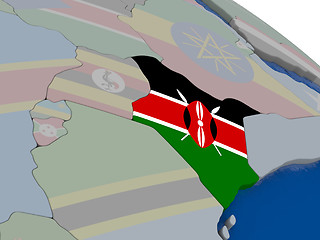 Image showing Kenya with flag