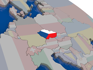 Image showing Czech republic with flag