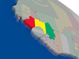 Image showing Guinea with flag