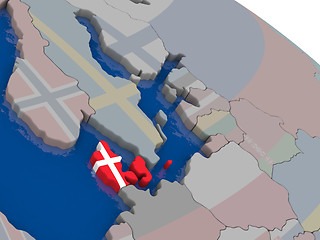 Image showing Denmark with flag