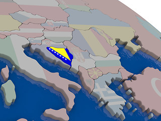 Image showing Bosnia with flag