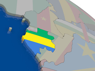 Image showing Gabon with flag