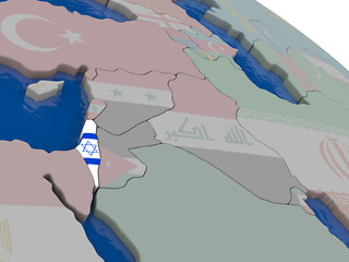 Image showing Israel with flag