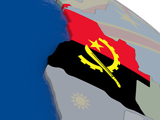 Image showing Angola with flag