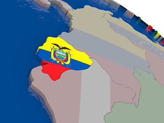 Image showing Ecuador with flag