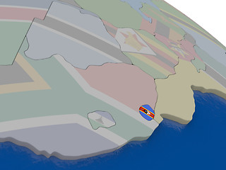 Image showing Swaziland with flag